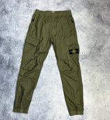 Stone island 2021 khaki cuffed cargo trousers