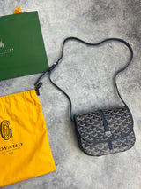 Goyard Belvedere PM messenger-väska i marinblått