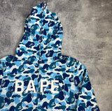 Bape ABC blue camo full zip hoodie