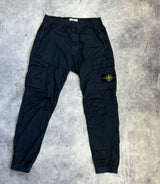 Stone island 2024 navy cuffed cargo trousers