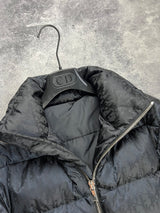 Doudoune Dior noire à motif oblique