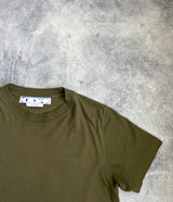 Off-White diagonal tab armygrøn t-shirt