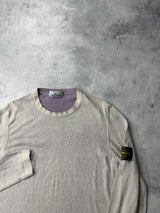 Stone island 2018 hand sprayed two tone knit jumper