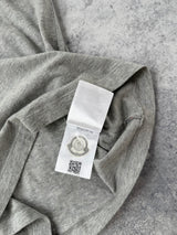 Moncler grey tri-logo graphic tee