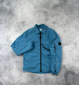 CP company nylon blue chrome overshirt