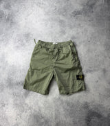 Stone island SS23 green nylon metal cargo shorts