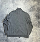 Moncler grey logo print cotton track jacket