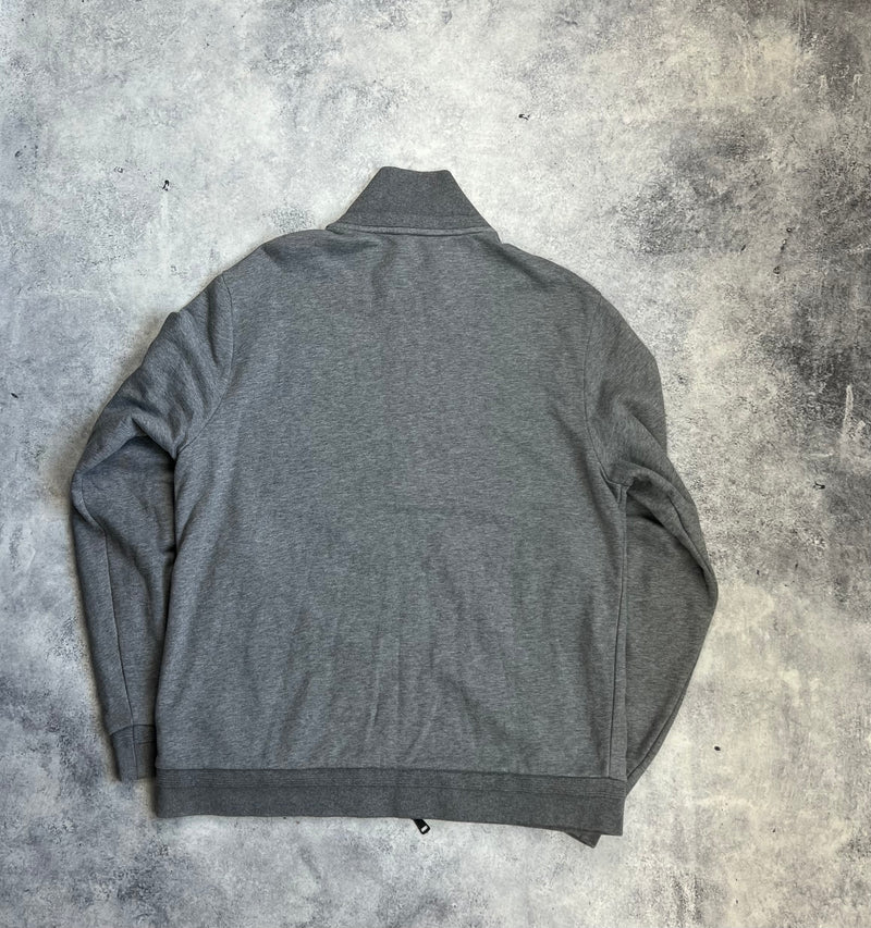 Moncler grey logo print cotton track jacket