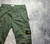 Stone island khaki cuffed cargo trousers