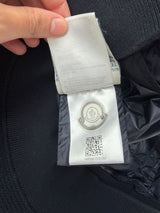 Moncler navy hooded tricot cardigan