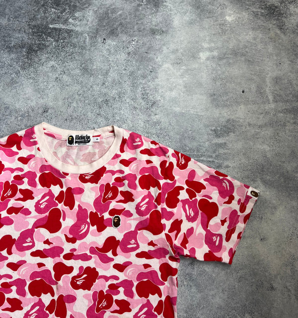 Bape pink camo tee