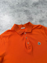 Moncler orange polo shirt