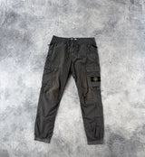 Stone island charcoal grey cargo trousers