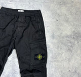 Stone island 2021 black cuffed cargo trousers