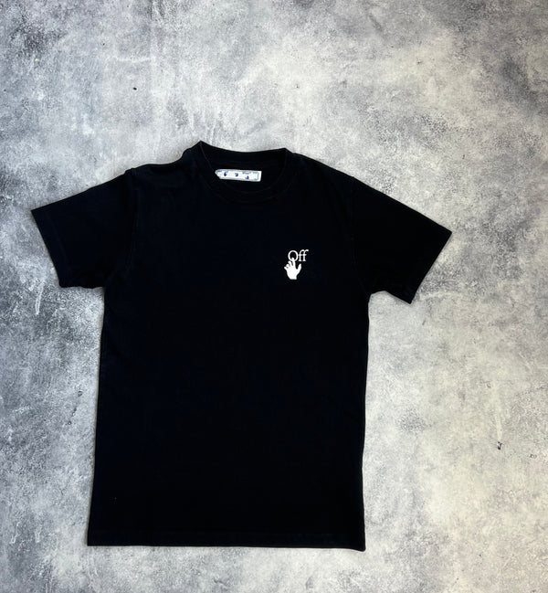Off-white cut here black graphic tee