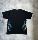 Bape black rainbow shark tee