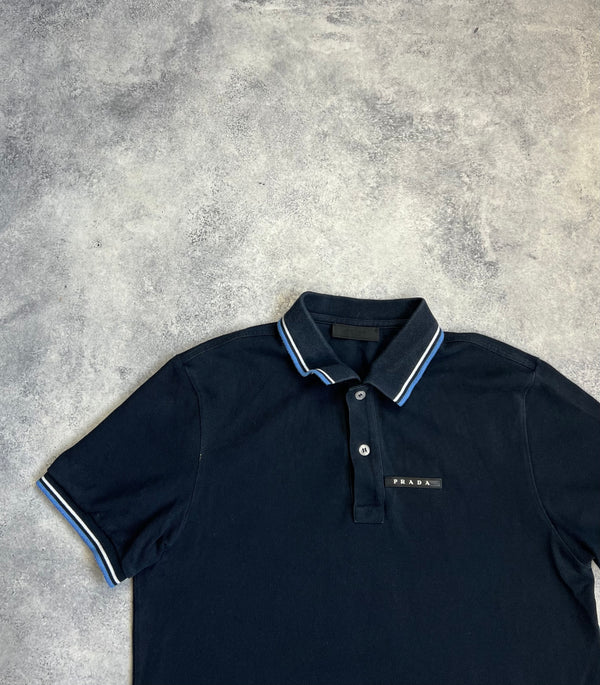 Prada navy blue polo shirt