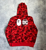 Bape x DC superman red camo hoodie