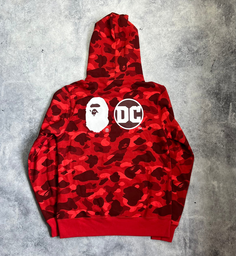 Bape x DC superman red camo hoodie