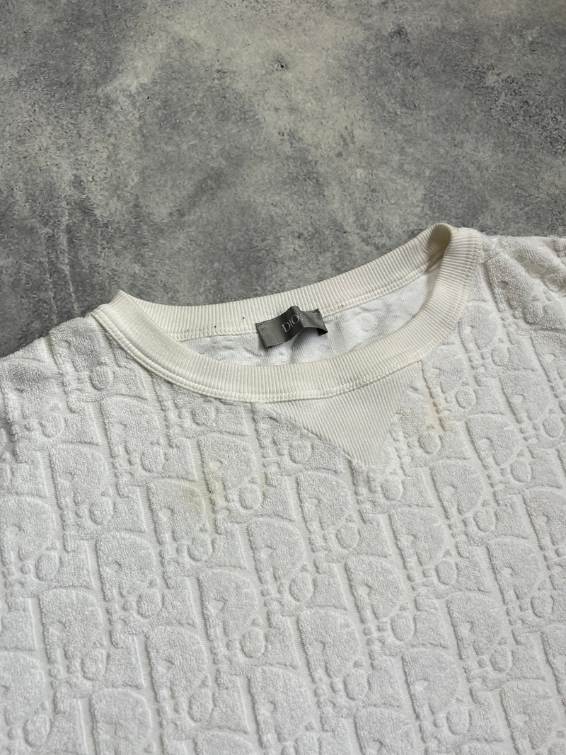 Dior oblique white towel tee