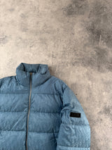 Dior oblique down jacket light blue