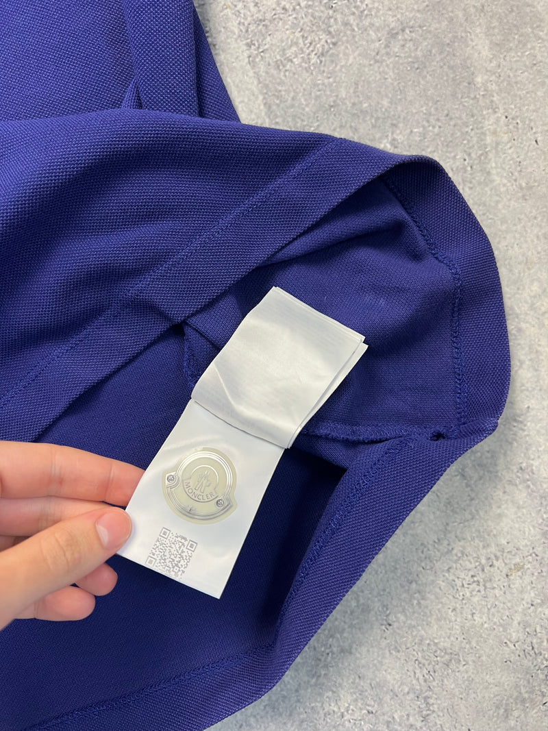 Moncler navy arm logo polo shirt