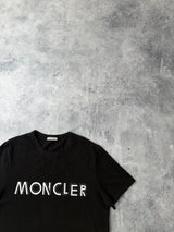 Moncler black spellout tee