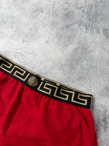 Versace red swim shorts