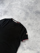 Moncler black arm logo tee