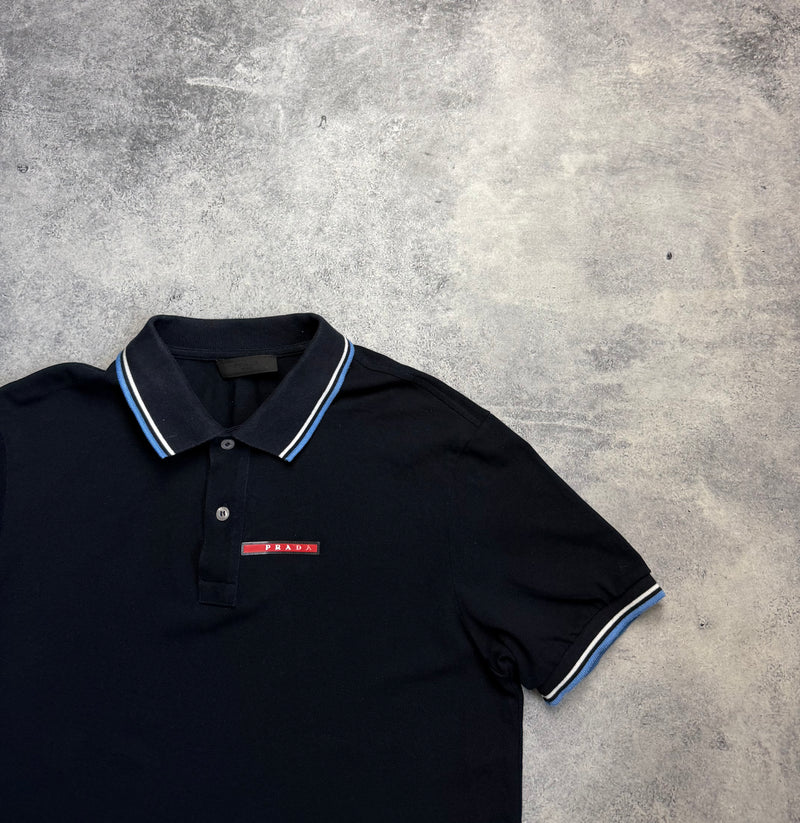 Prada navy polo shirt