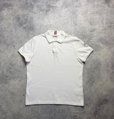 Moncler white arm logo polo shirt