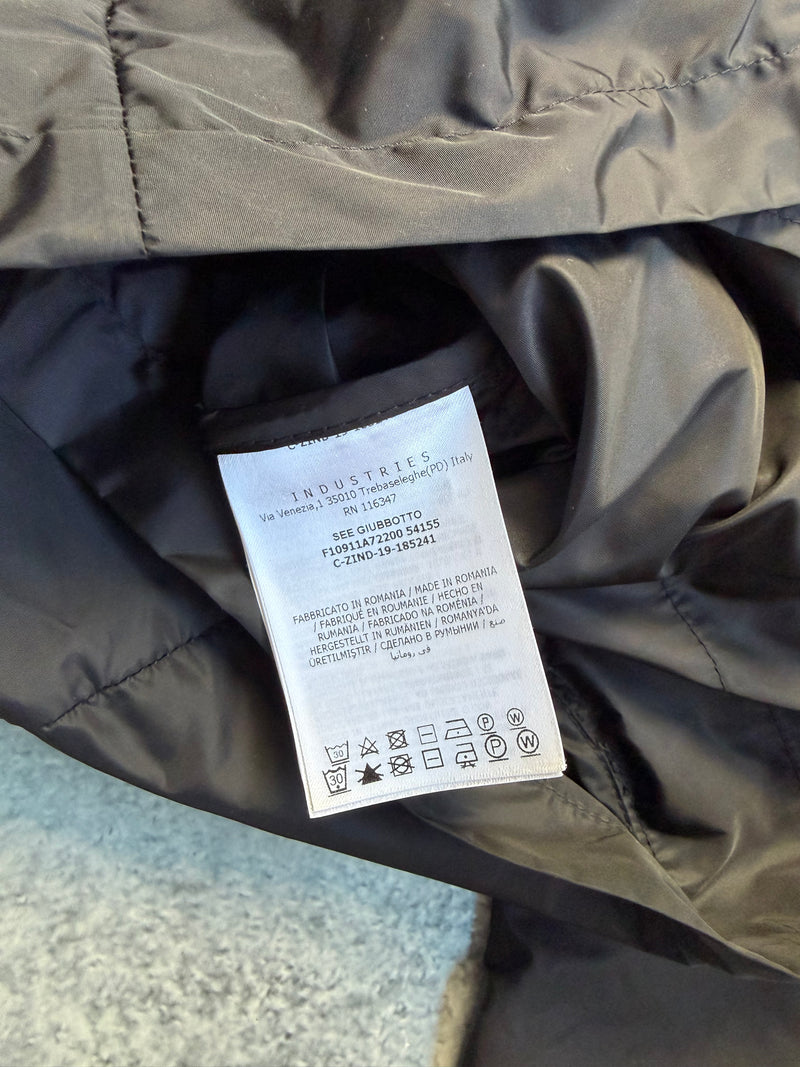 Moncler black nylon see giubbotto overshirt
