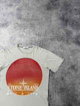 Stone island AW22 pearl grey lunar eclipse graphic tee