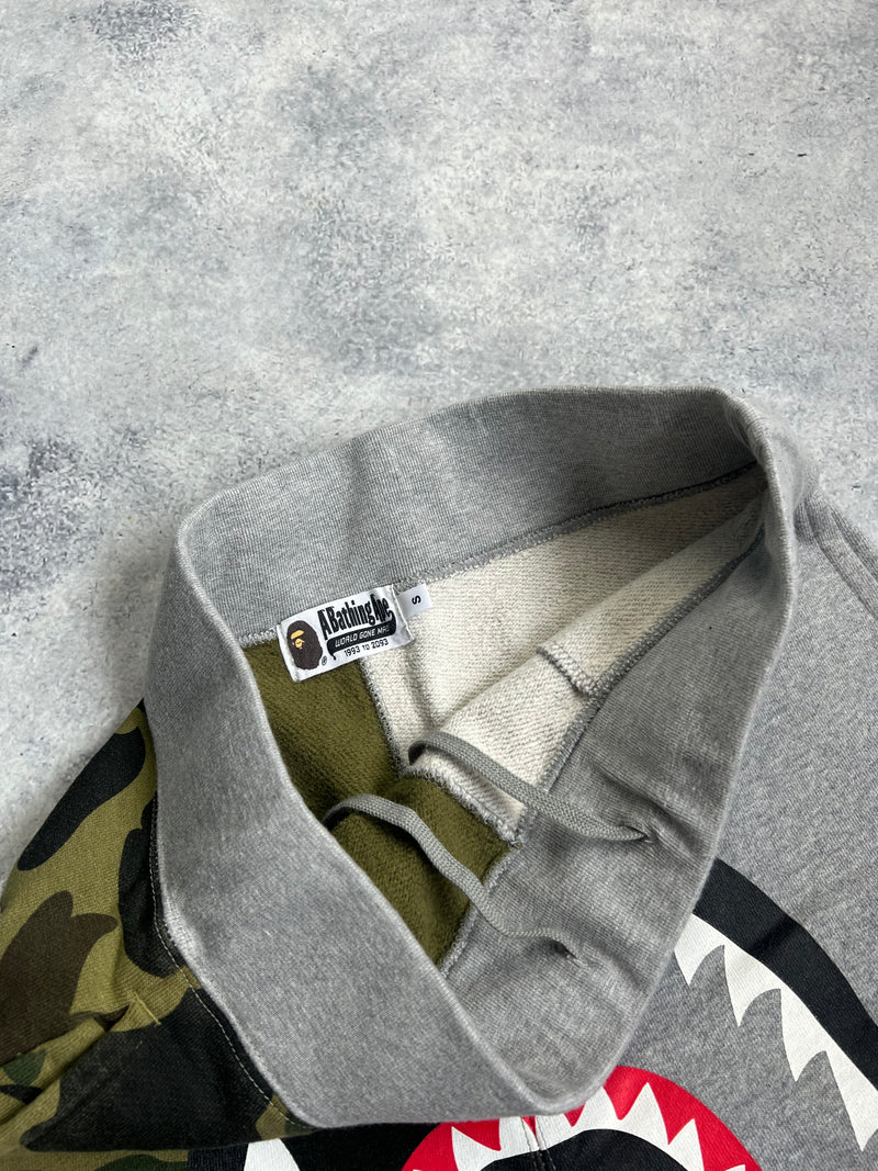 Bape grey & camo cotton shorts