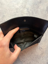 Fendi vintage black zucchino canvas long wallet