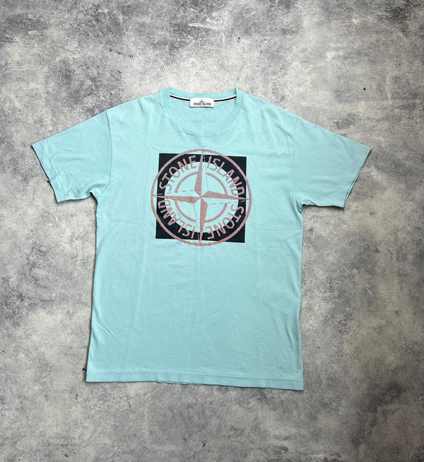 Stone island 2022 baby blue tee