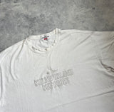 Stone island x supreme white embroidered tee