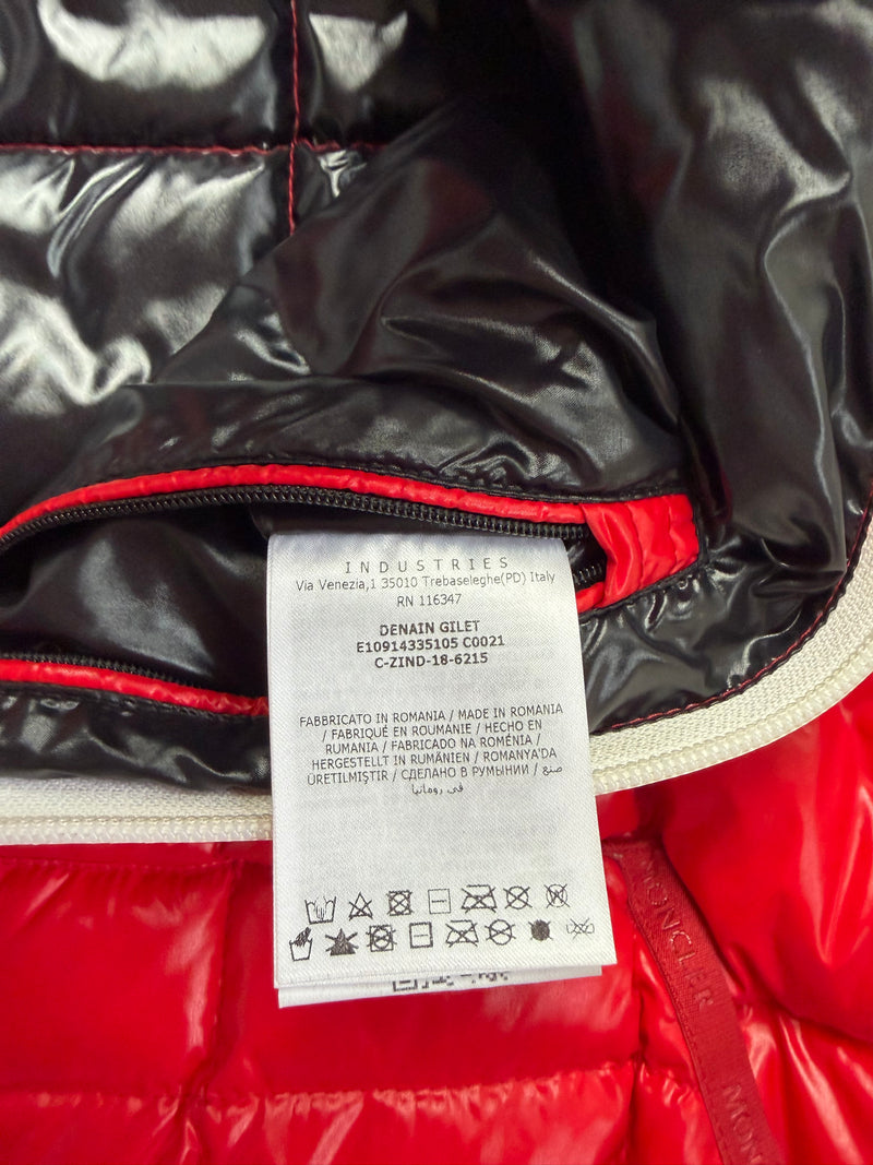 Moncler red denain gilet