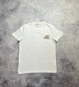 Moncler white double logo tee