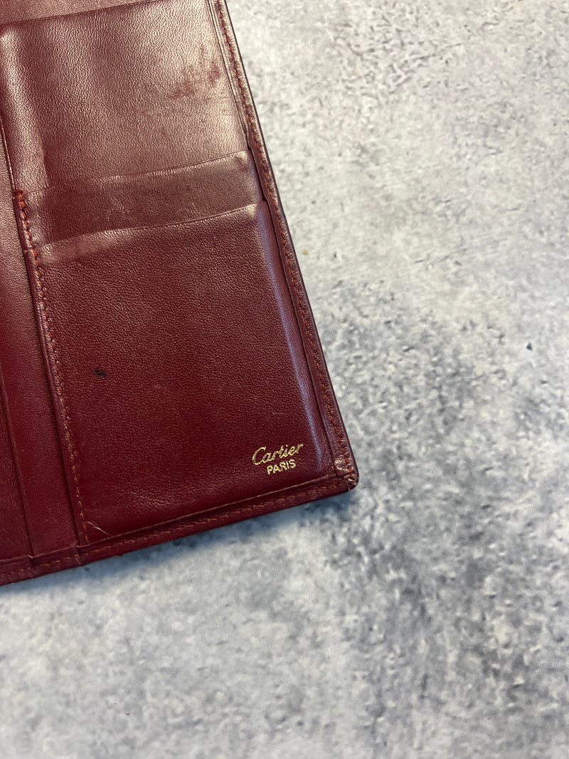 Cartier vintage wine red long wallet