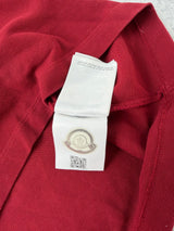 Moncler red polo shirt with arm logo