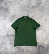 Prada dark green polo shirt black badge