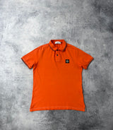 Stone island orange polo shirt