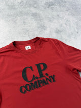 CP company red 3D logo graphic tee