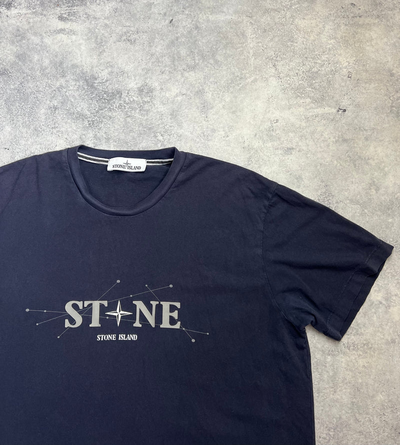 Stone island navy graphic tee