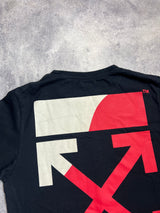 Off-white spilt diagonals graphic tee