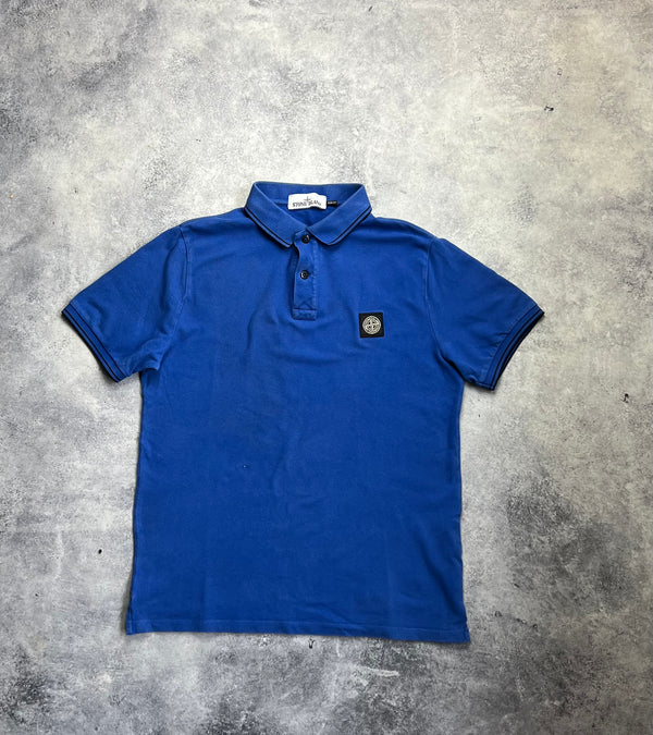 Stone island blue polo shirt