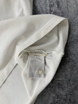 Moncler white polo shirt with arm logo