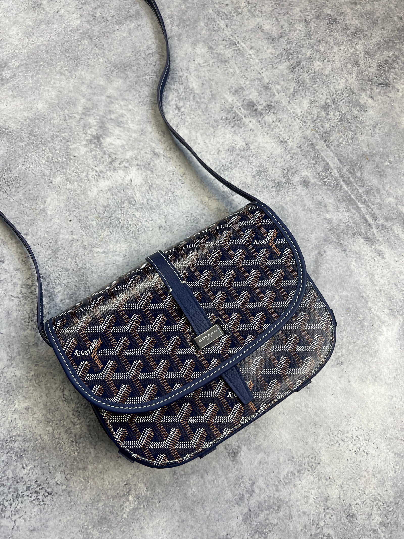 Goyard Belvedere PM navy messenger bag – MrBreckz Limited