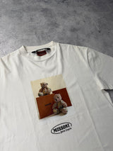 Palm angels x missoni bear white graphic tee